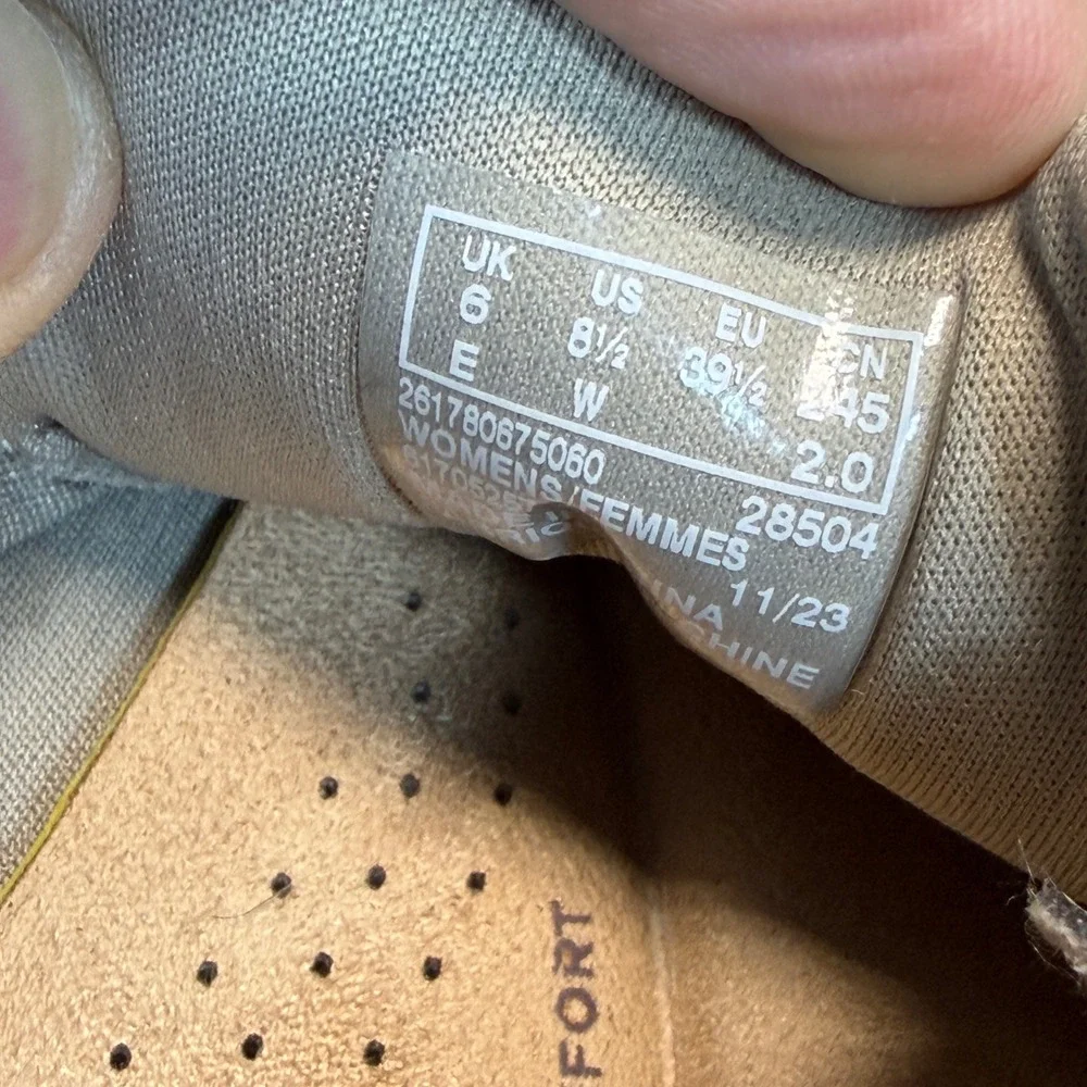 Clarks Collection Sneakers Womens Grey Wide 8.5 Canvas Side Zip Casual Comfort
